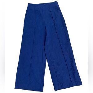 Anthropologie Wide-Leg Cropped Pants in Cobalt Blue